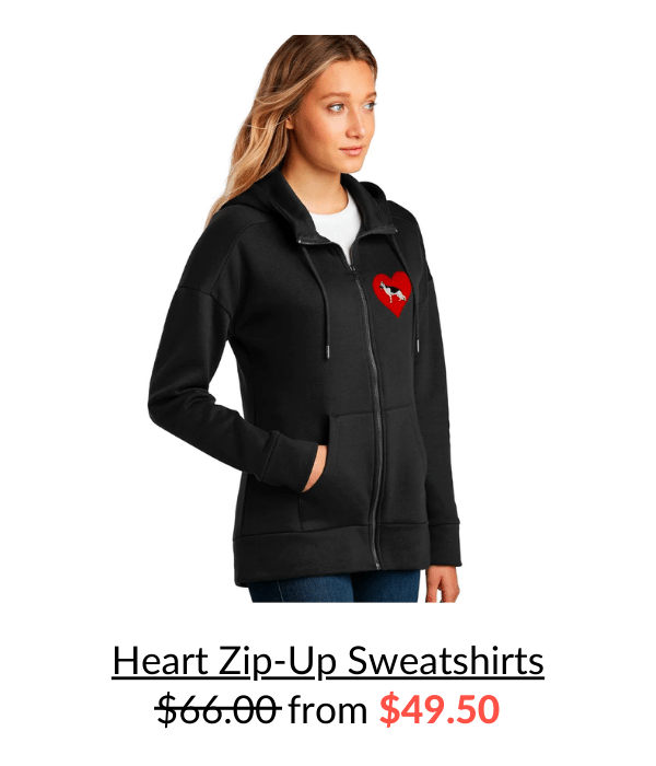 Shop Heart Zip-Up Sweatshirts