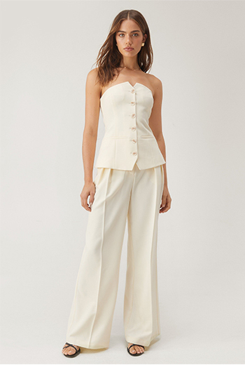 Tailored Pleat Detail Straight Leg Trouser