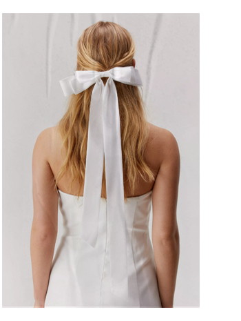 Oversized Satin Bow Hair Clip