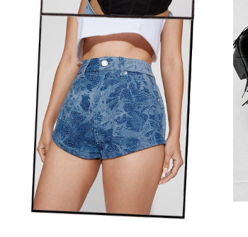 Shimmer Denim Hotpant Short