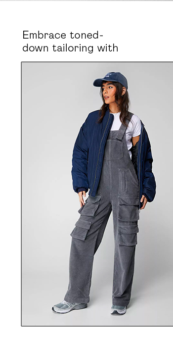 Corduroy Cargo Dungarees