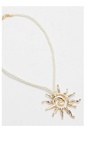 Sun Chunky Rope Necklace