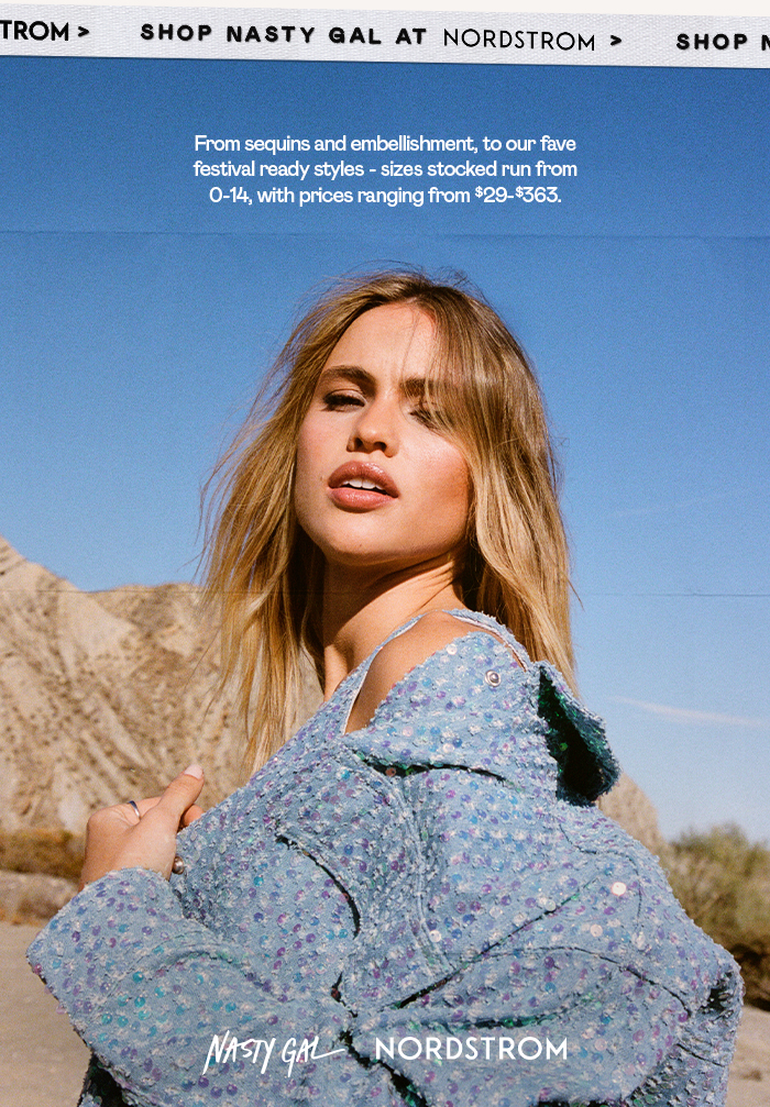Newsletter content from nastygal
