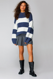 stripe oversized sweater