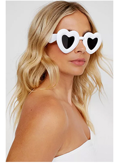 Heart Shape Wide Frame Sunglasses