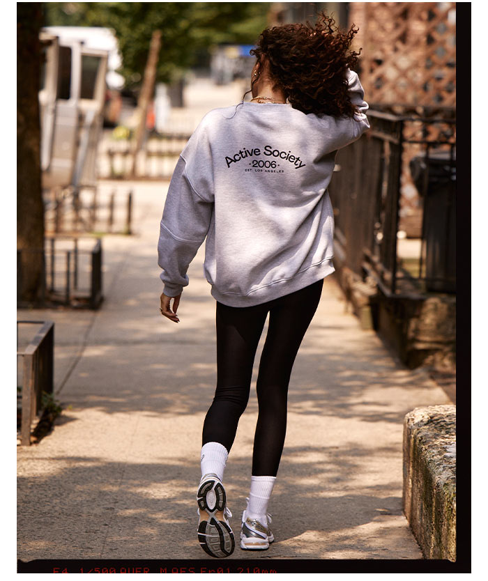 Active Society Back Graphic Boyfriend Sweatshirt