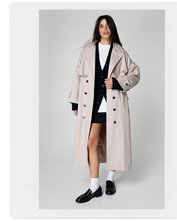 Petite Tailored Trench Coat