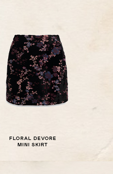 Devore Boho Floral Mini Skirt