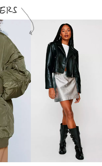 faux leather cropped biker jacket