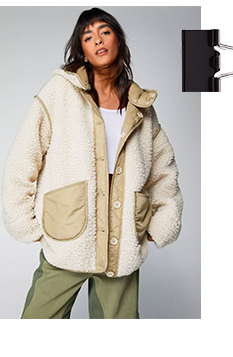 oversized sherpa liner jacket