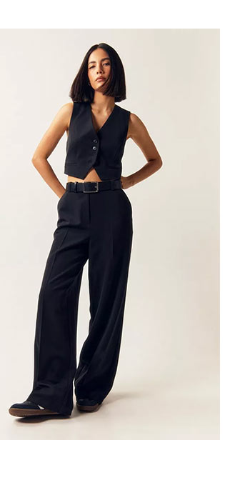 Tailored Straight Leg Trousers