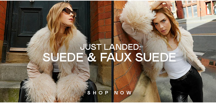 JUST LANDED SUEUE AND FAUX SUEDE