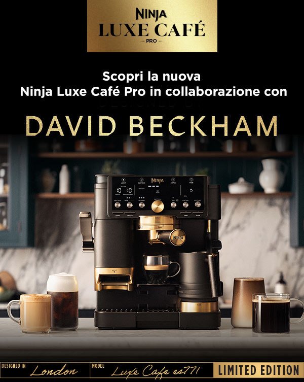Ninja Luxe Café Pro con David Beckham
