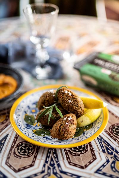 Falafler med græskarpuré