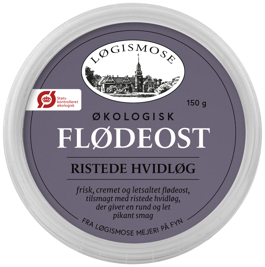 Økologisk flødeost med ristet hvidløg