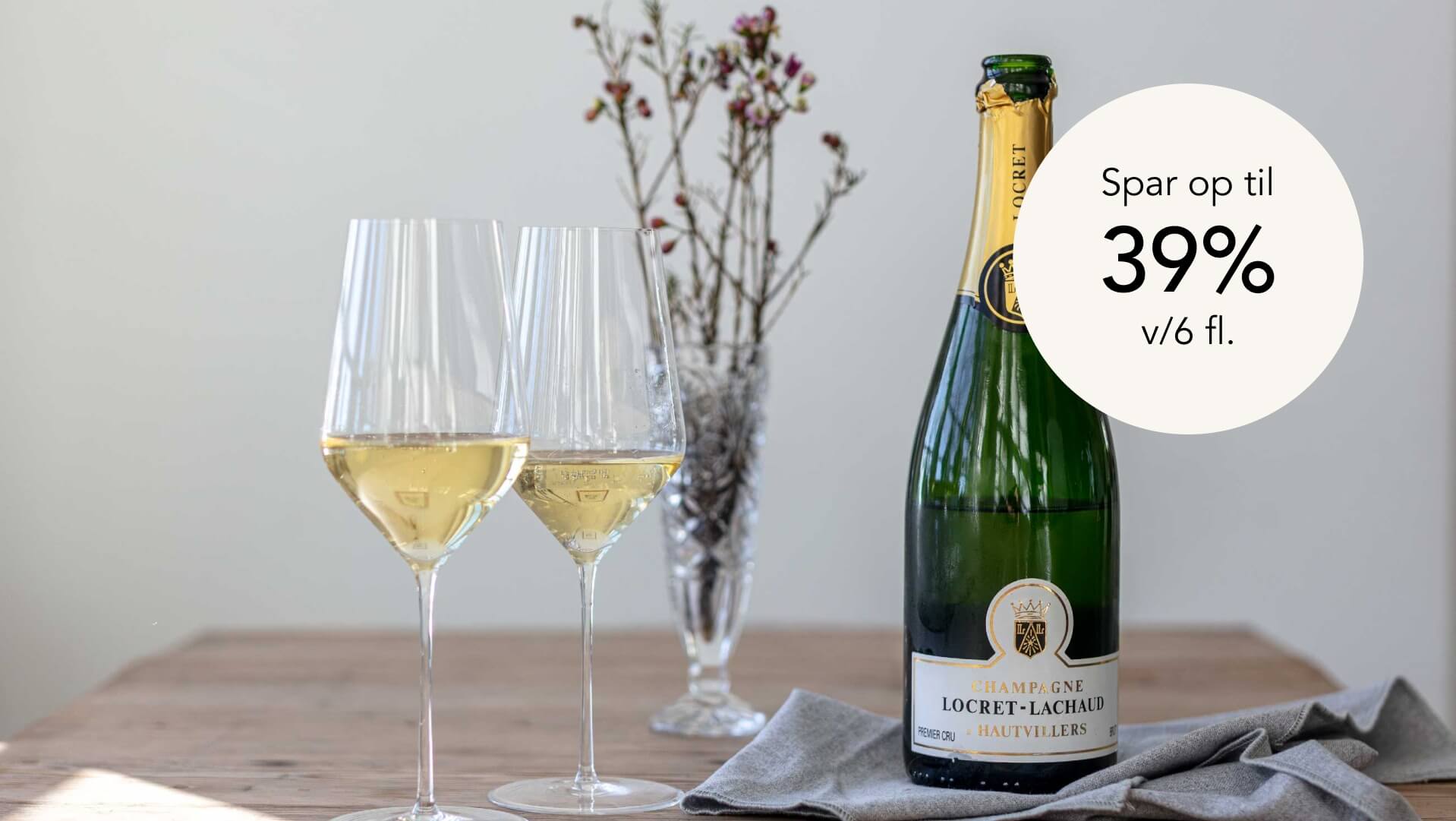 Locret-Lachaud, Philipponnat og Diebolt-Vallois klassiske Champagner, spar op til 39% ved 6 flasker.