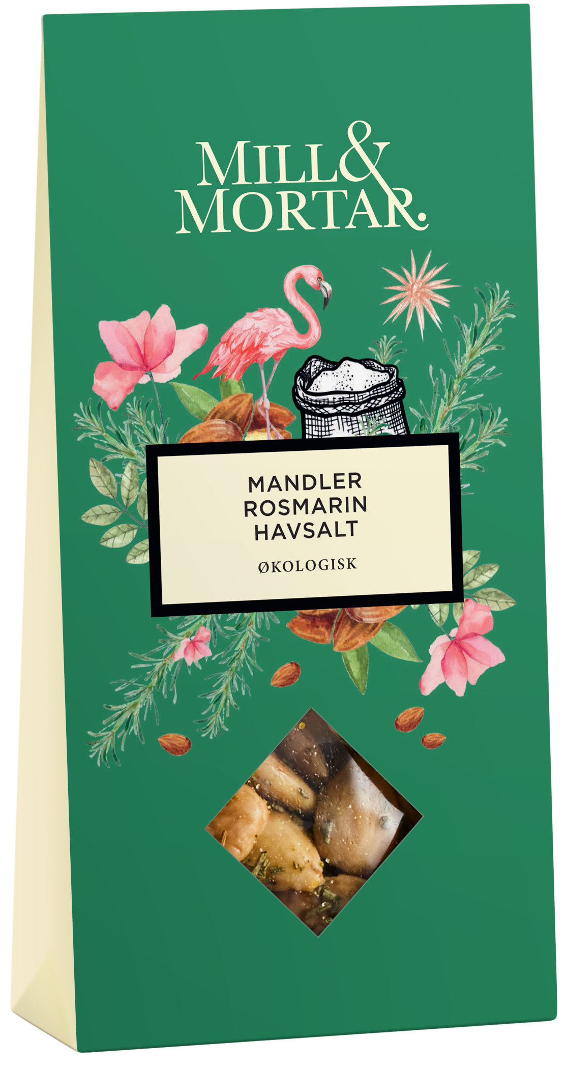Mandler med rosmarin og havsalt