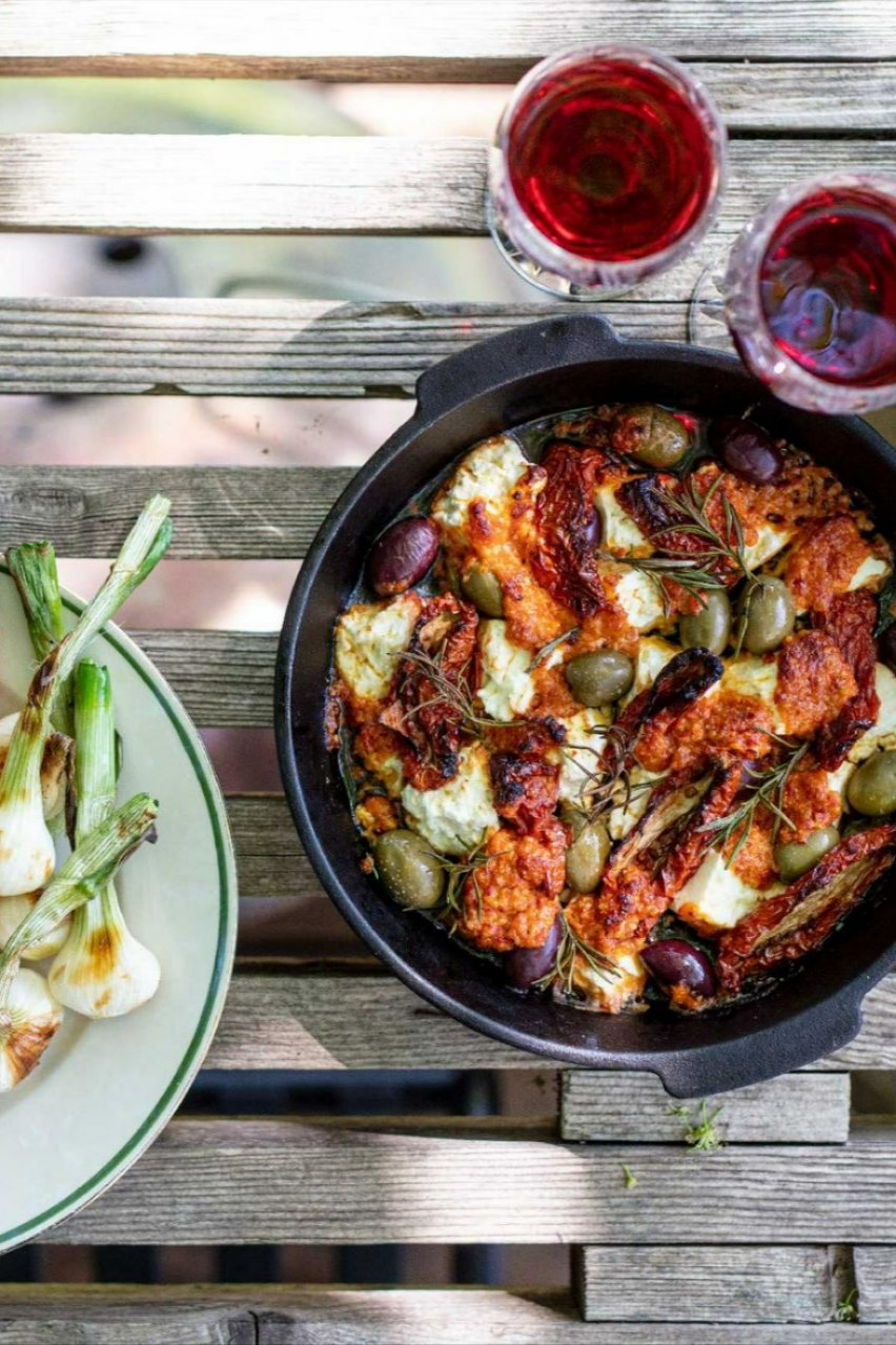 Feta og grønt en cocotte