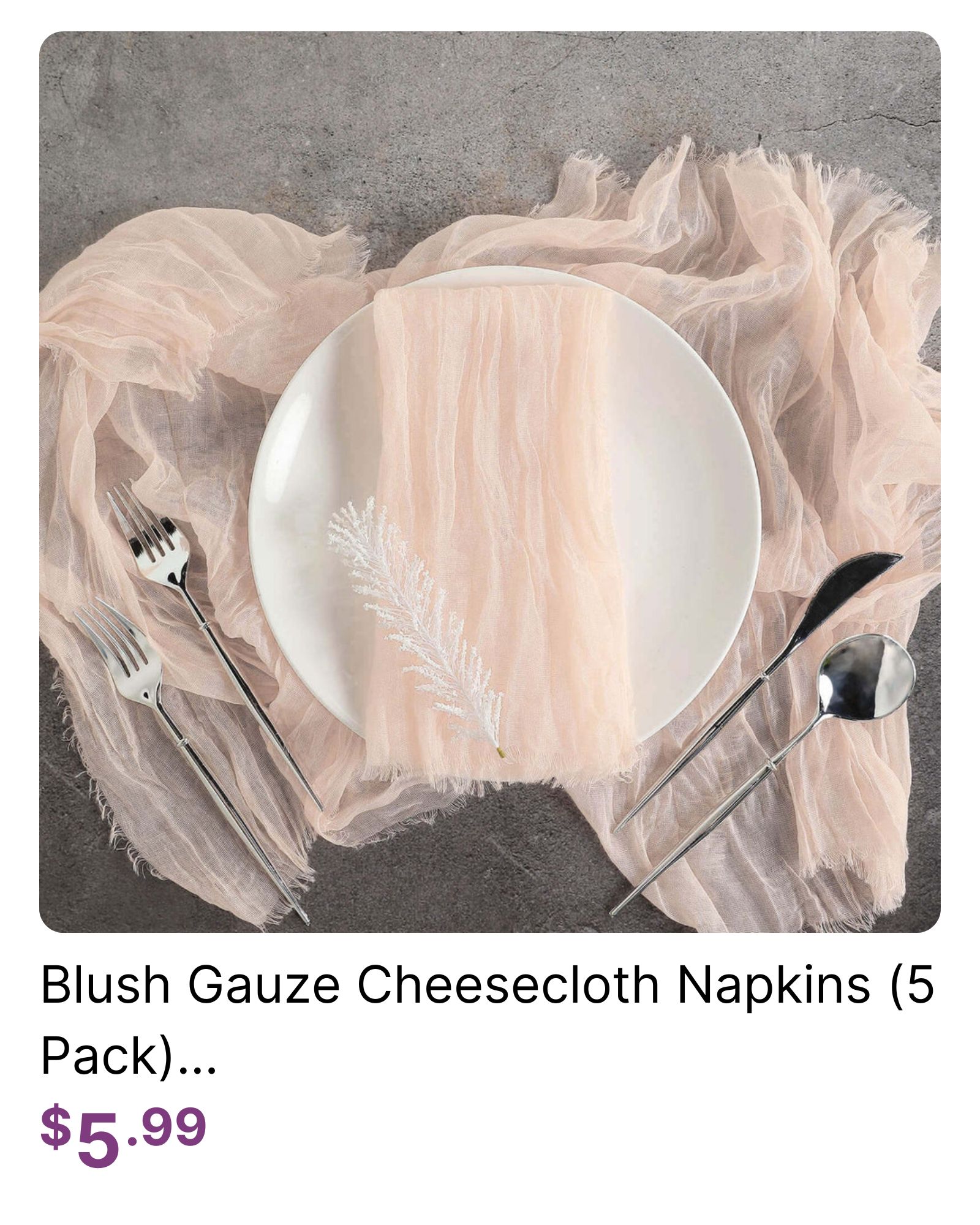 Gauze Cheesecloth Napkins