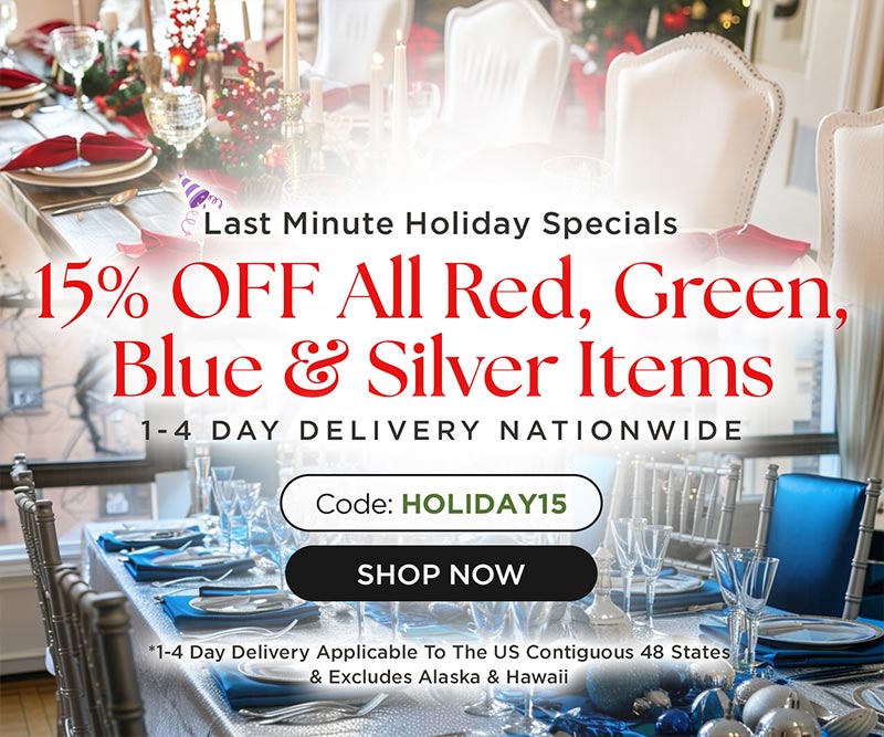 15% Off Red, Green, Blue & Silver