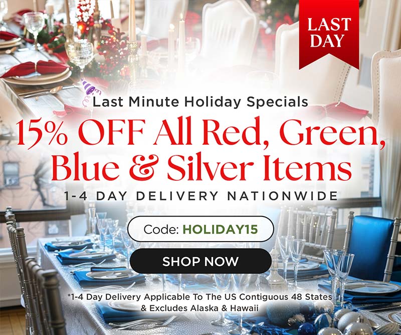 15% Off Red, Green, Blue & Silver