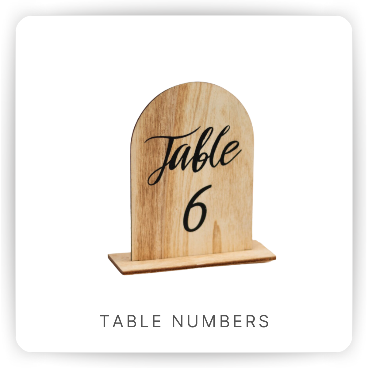 Letters & Table Numbers