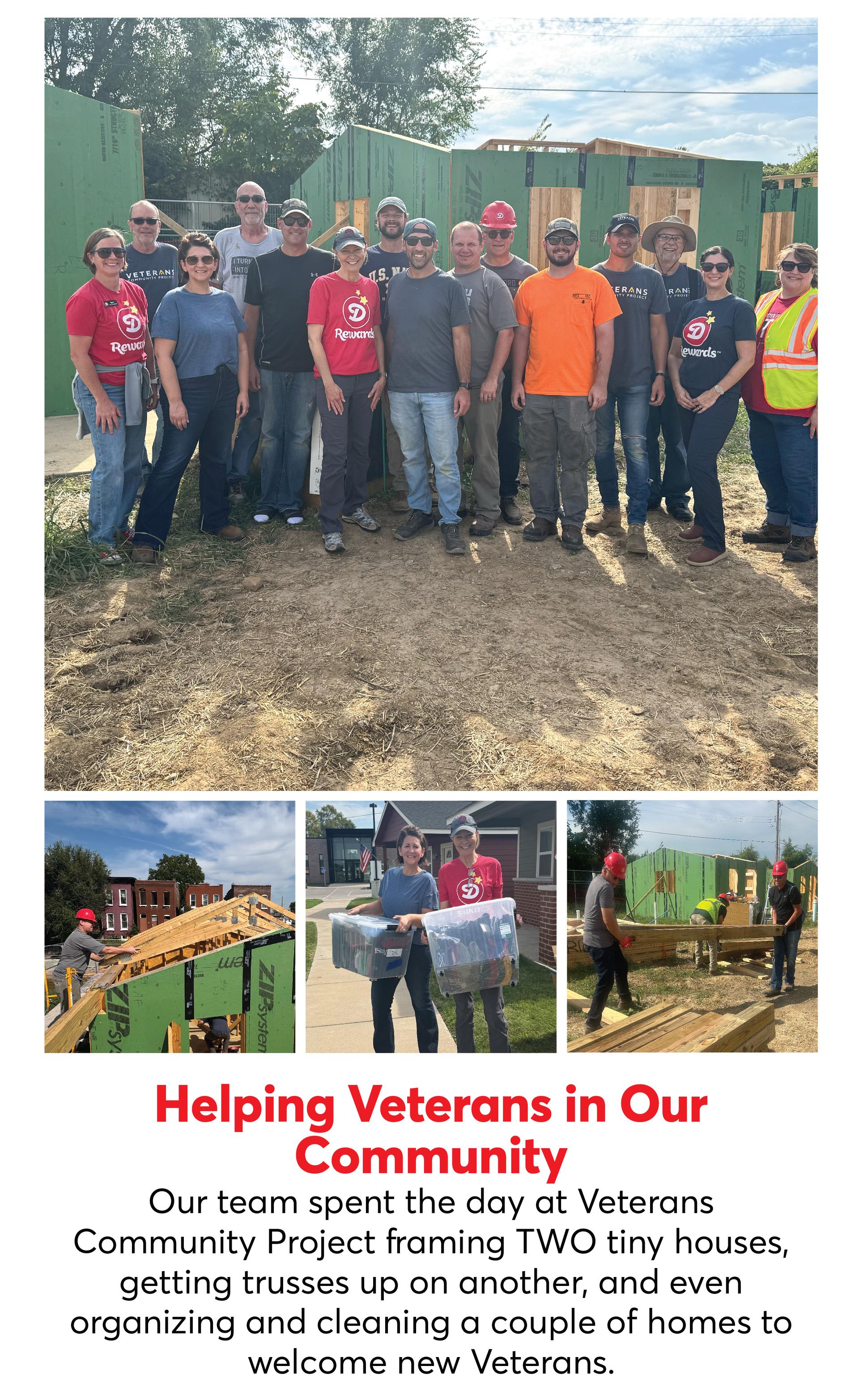 our team spent the day at Veterans Community Project working on homes for veterans.