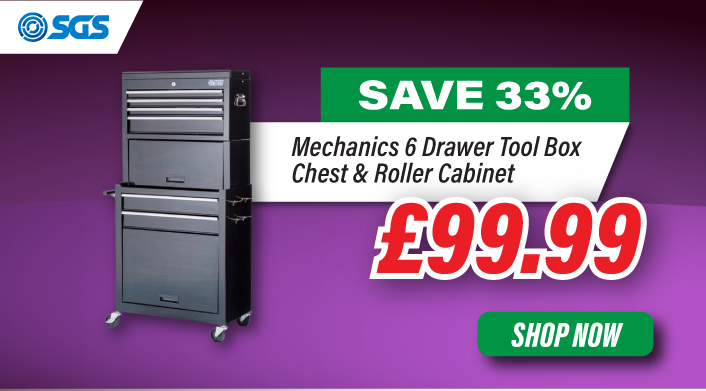 SGS 6 Drawer Tool Box Chest & Roller Cabinet