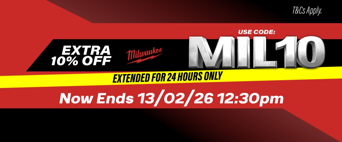 24h Extended Extra 10% Off Milwaukee