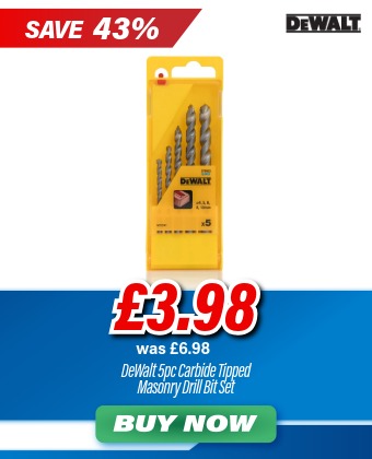 DeWalt DT6952-QZ Masonry Drill Bit Set 5pc - Straight Shank Carbide Tips