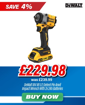 DeWalt DCF922D2T-GB 18V XR 1/2 Detent Pin Anvil Impact Wrench - 2x 2Ah Batteries