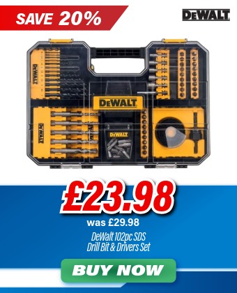 DeWalt DT71583-QZ 102 Piece SDS Drill Bits and Drivers Set