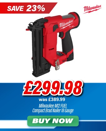 Milwaukee M12FCN18GS-202X M12 FUEL Compact Brad Nailer 18 Gauge Straight Nailer