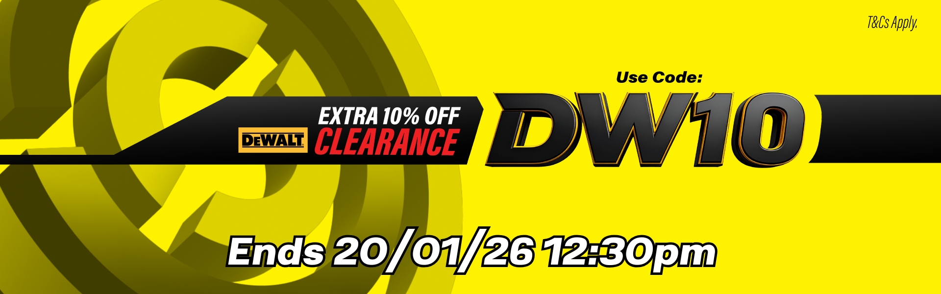 Extra 10% Off DeWalt Clearance With Code DW10