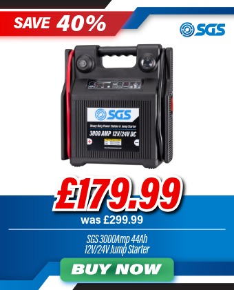 SGS 3000 Amp 12V/24V Heavy-Duty Jump Starter Power Station | LED Light