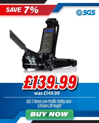 SGS 3 Tonne Low Profile Heavy Duty Garage Trolley Jack