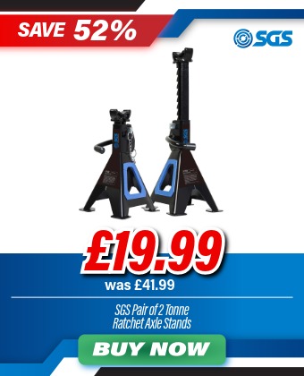 SGS Pair of 2 Tonne Ratchet Axle Stands
