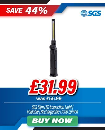 SGS Slim LED Inspection Light | Foldable | Rechargeable | 1000 Lumen