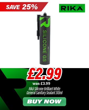 Rikä SAFR008 Silicone General Sanitary Sealant Brilliant White 310ml