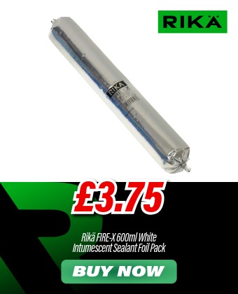 Rikä SAFR007 FIRE-X 600ml White Intumescent Sealant Foil Pack