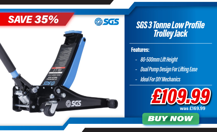 SGS 3 Tonne Low Profile Trolley Jack