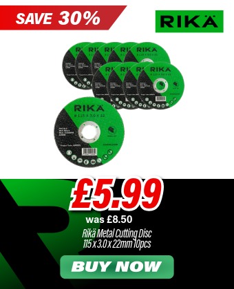 Rikä ABRR001 Metal Cutting Disc 115 x 3.0 x 22mm 10pcs