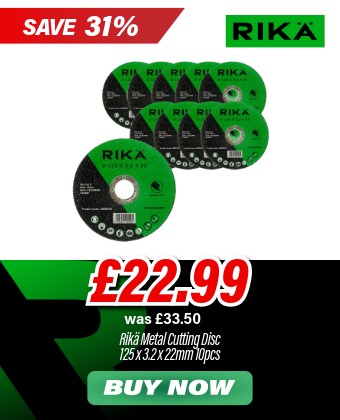 Rikä ABRR002 Metal Cutting Disc 125 x 3.2 x 22mm 10pcs