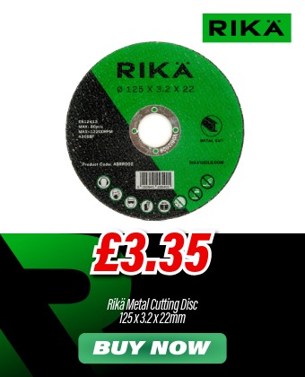 Rikä ABRR002 Metal Cutting Disc 125 x 3.2 x 22mm