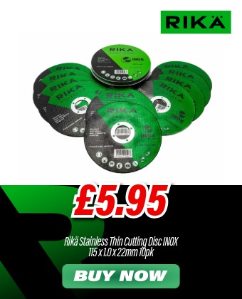 Rikä ABRR008 Stainless Thin Cutting Disc INOX 115 x 1.0 x 22mm 10pk