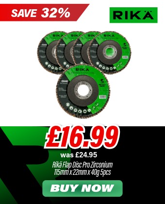 Rikä ABRR023 Flap Disc Pro Zirconium 115mm x 22mm x 40g 5pcs