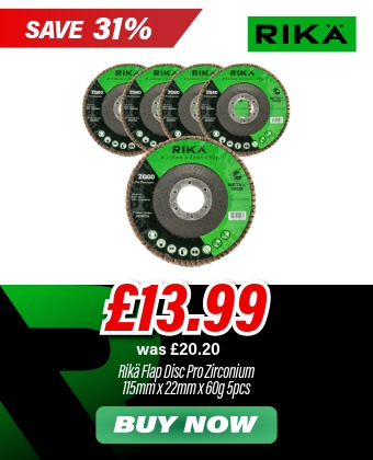 Rikä ABRR024 Flap Disc Pro Zirconium 115mm x 22mm x 60g 5pcs