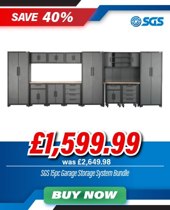 SGS 15pc Garage Storage System Bundle
