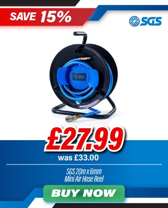 SGS SHREEL3 20m 6mm Mini Air Hose Reel