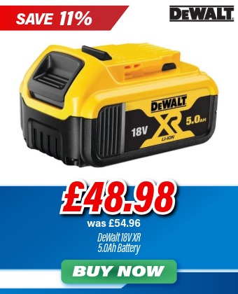 DeWalt DCB184 18V XR 5.0Ah Li-Ion Battery Pack | LED Charge Indicator